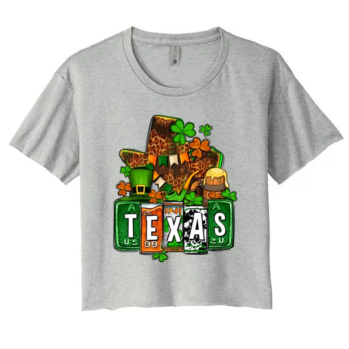 St. Patrick's Texas Map Women's Crop Top Tee