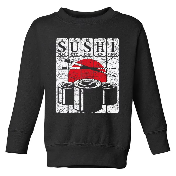 Sushi Periodic Table Elements Japanese Food Japanese Flag Toddler Sweatshirt