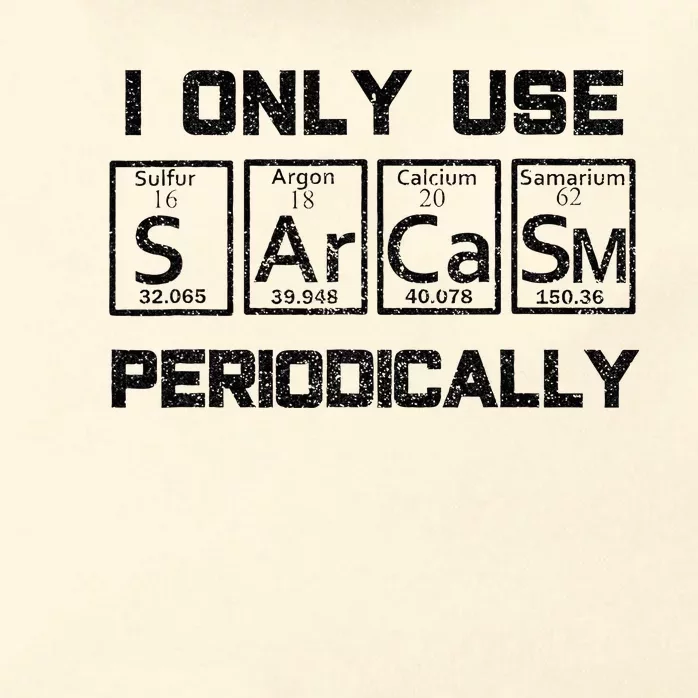 Sarcasm Periodic Table Element Science Joke Zip Tote Bag