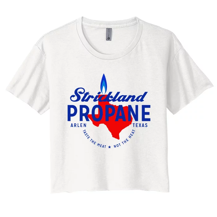 Strickland Propane Taste The Meat Not The Heat Women's Crop Top Tee