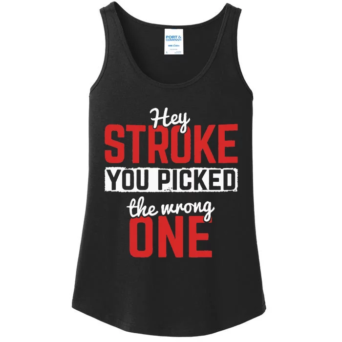 Stroke Picked The Wrong One Stroke Awareness Stroke Survivor Ladies Essential Tank