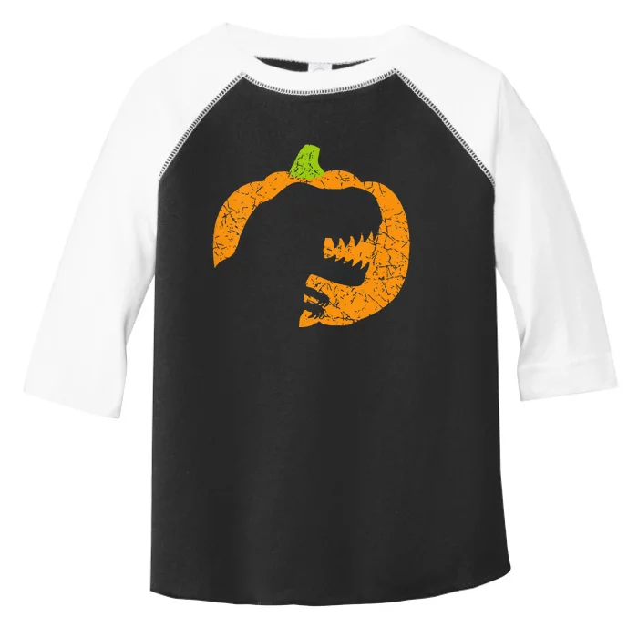 Spooky Pumpkin TRex Dinosaur Halloween Decor Toddler Fine Jersey T-Shirt