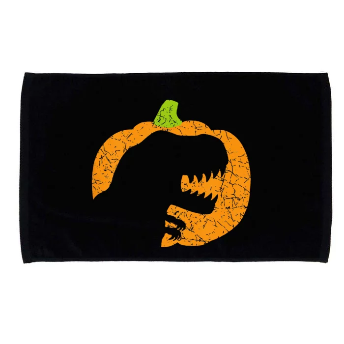 Spooky Pumpkin TRex Dinosaur Halloween Decor Microfiber Hand Towel