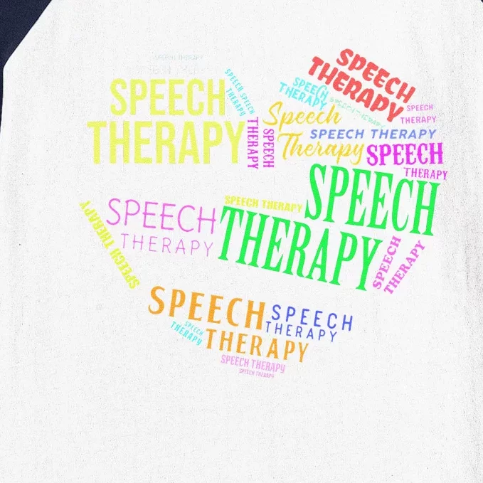 Speech Pathology Therapy Heart Autism Awareness Month Baseball Sleeve Shirt