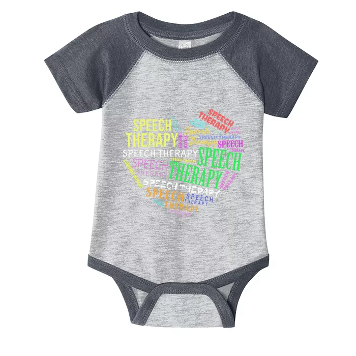 Speech Pathology Therapy Heart Autism Awareness Month Infant Baby Jersey Bodysuit