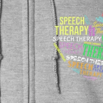 Speech Pathology Therapy Heart Autism Awareness Month Full Zip Hoodie