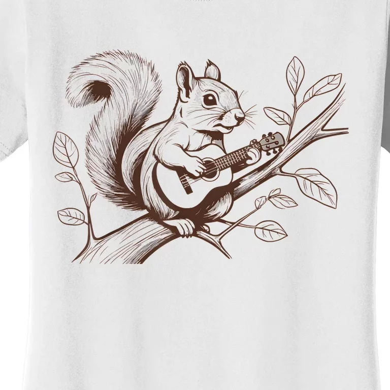 Squirrel Plays The Guitar Guitar Music Women's T-Shirt