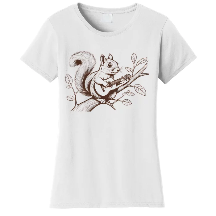 Squirrel Plays The Guitar Guitar Music Women's T-Shirt