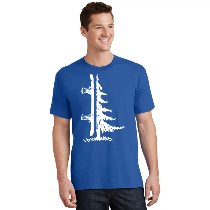 Snowboard Pine Tree Vintage Snowboarder Snowboarding Gift Funny Gift T-Shirt