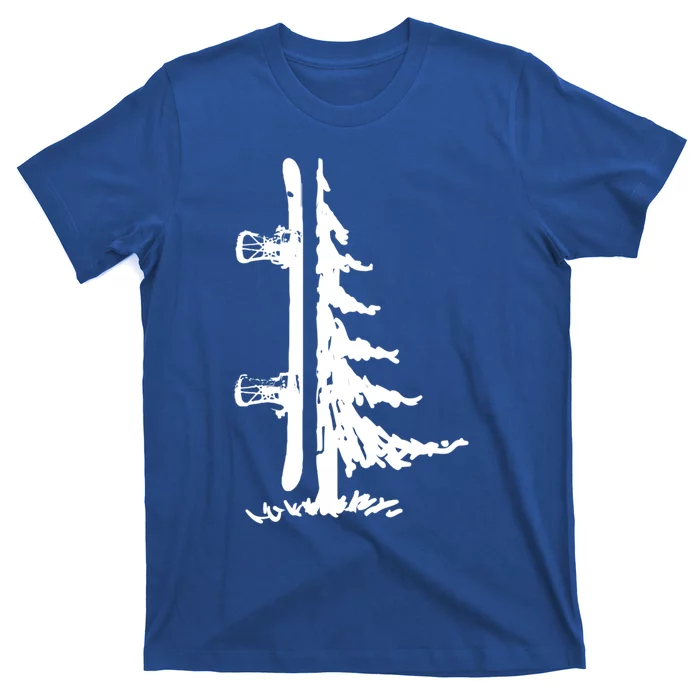 Snowboard Pine Tree Vintage Snowboarder Snowboarding Gift Funny Gift T-Shirt