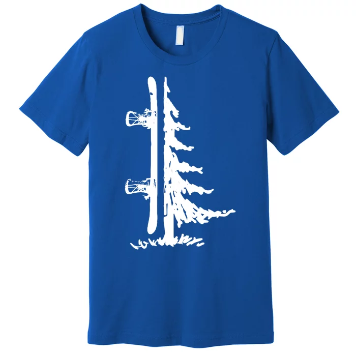 Snowboard Pine Tree Vintage Snowboarder Snowboarding Gift Funny Gift Premium T-Shirt