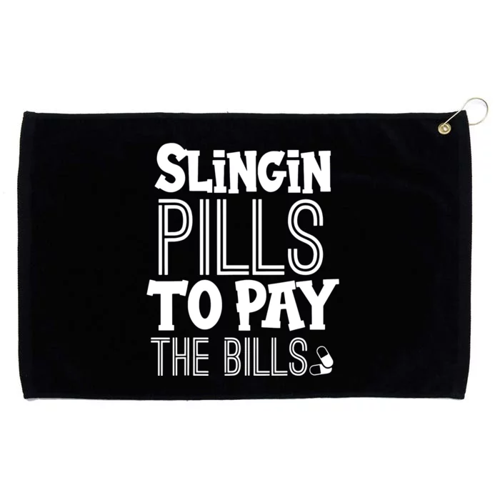 Slinging Pills To Pay Funny Nurse Medical Pharmacy Grommeted Golf Towel