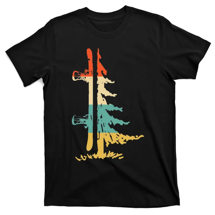 Snowboard Pine Tree Vintage Snowboarder Snowboarding T-Shirt