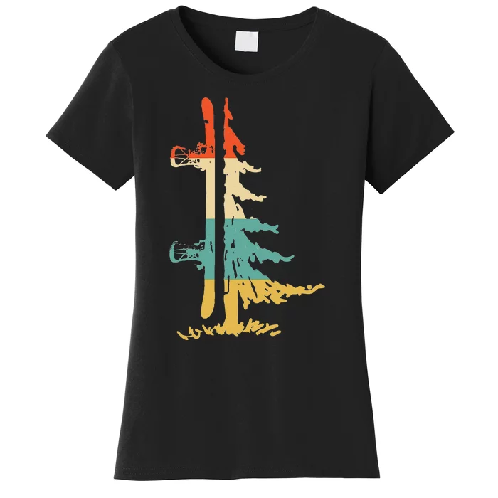 Snowboard Pine Tree Vintage Snowboarder Snowboarding Women's T-Shirt