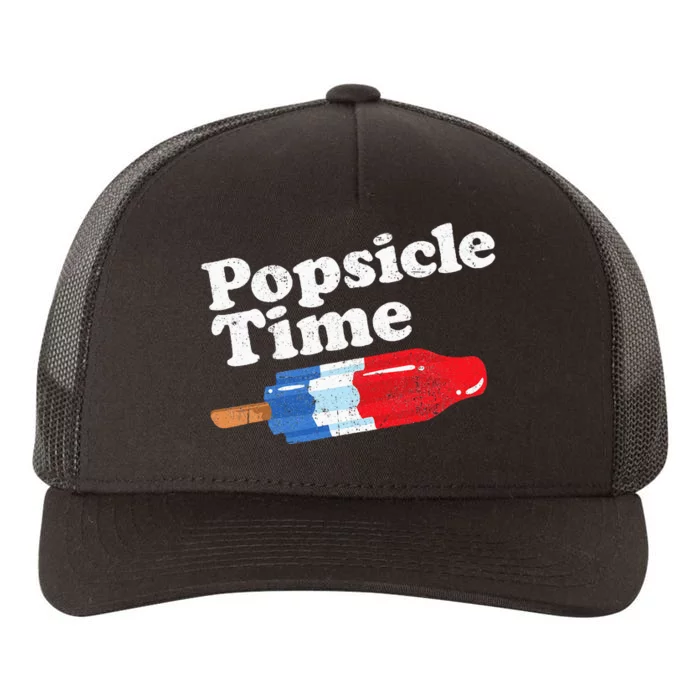 Summer Popsicle Time Funny Bomb Retro 80s Pop Vacation Gift Yupoong Adult 5-Panel Trucker Hat