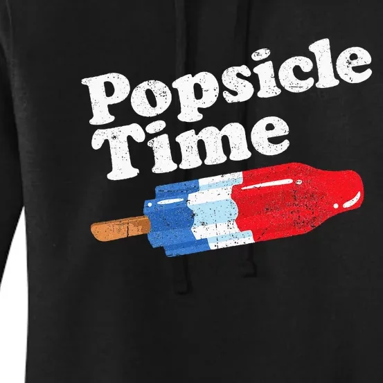 Summer Popsicle Time Funny Bomb Retro 80s Pop Vacation Gift Women's Pullover Hoodie