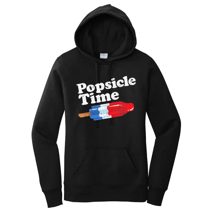 Summer Popsicle Time Funny Bomb Retro 80s Pop Vacation Gift Women's Pullover Hoodie