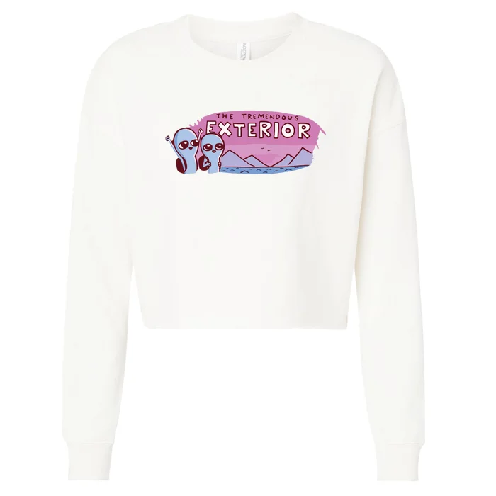 Strange Planet The Tremendous Exterior Cropped Pullover Crew