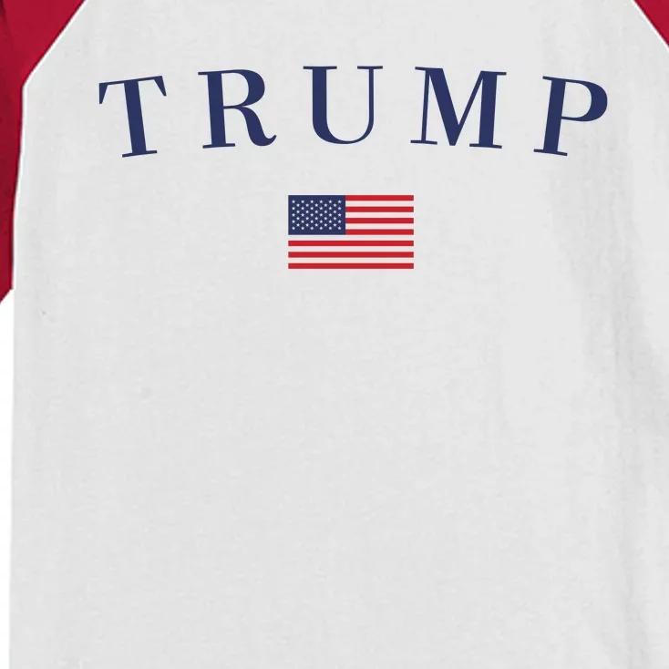 Support President Trump 2024 Kids Colorblock Raglan Jersey