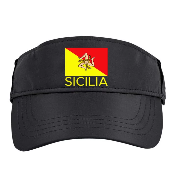 Sicilia Pallermo Triskelion Flag Adult Drive Performance Visor