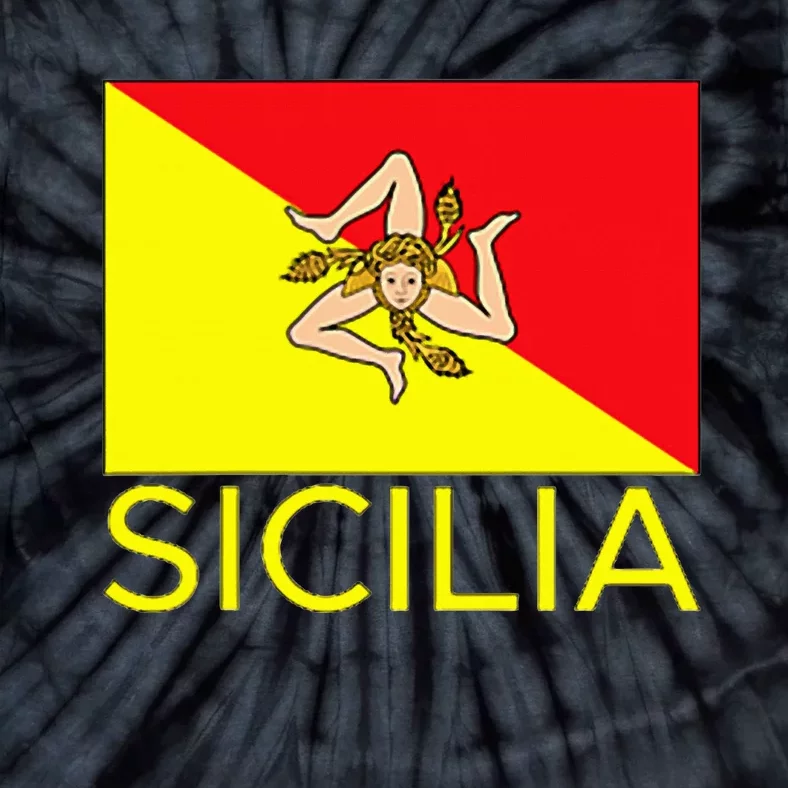 Sicilia Pallermo Triskelion Flag Tie-Dye T-Shirt