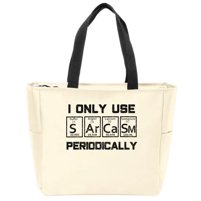 Sarcasm Periodic Table Element Science Joke Zip Tote Bag