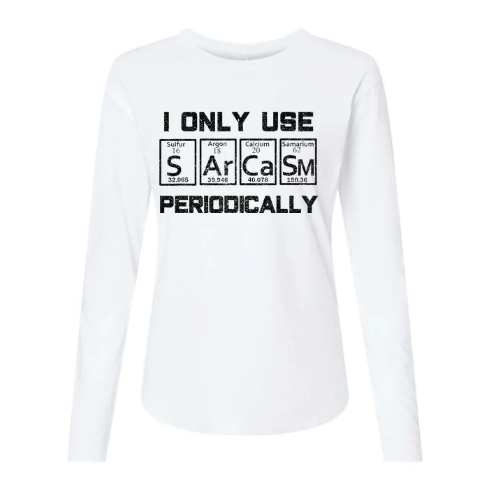 Sarcasm Periodic Table Element Science Joke Womens Cotton Relaxed Long Sleeve T-Shirt