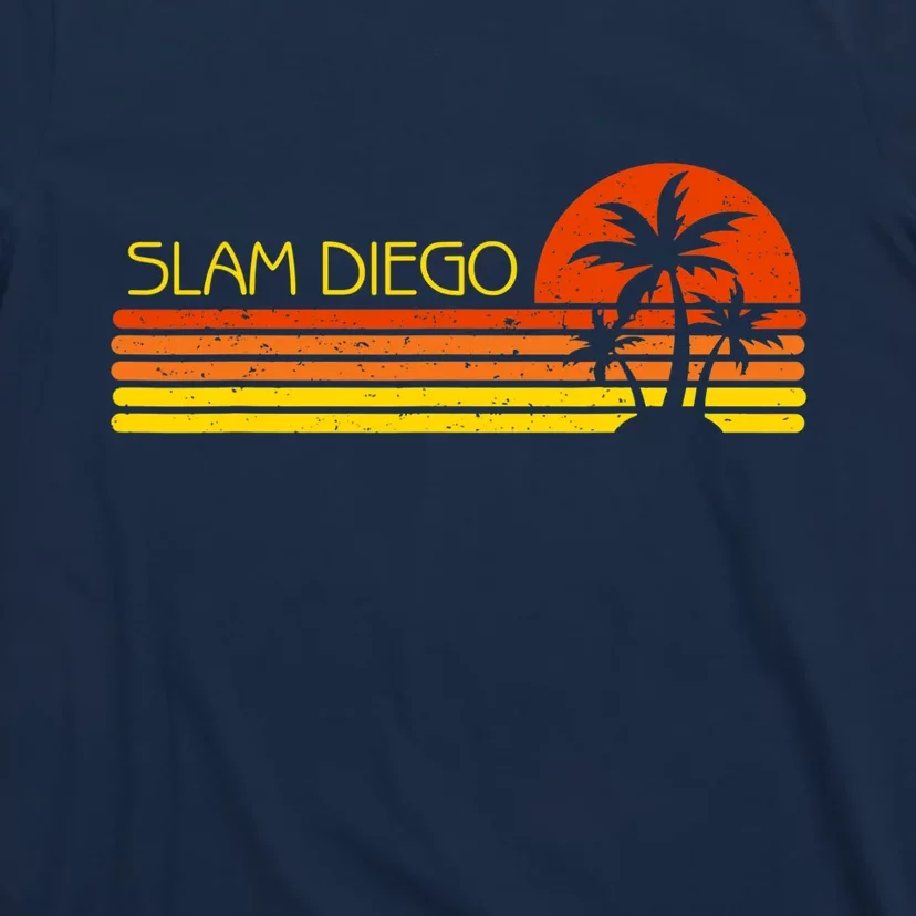 Sunset Palm Tree San Diego Baseball Grand Slam T-Shirt