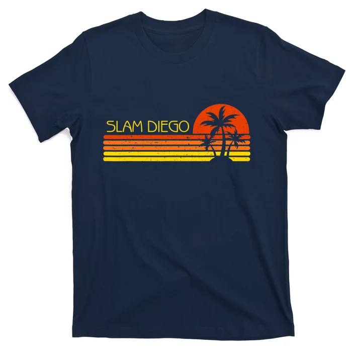 Sunset Palm Tree San Diego Baseball Grand Slam T-Shirt