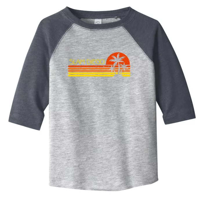 Sunset Palm Tree San Diego Baseball Grand Slam Toddler Fine Jersey T-Shirt