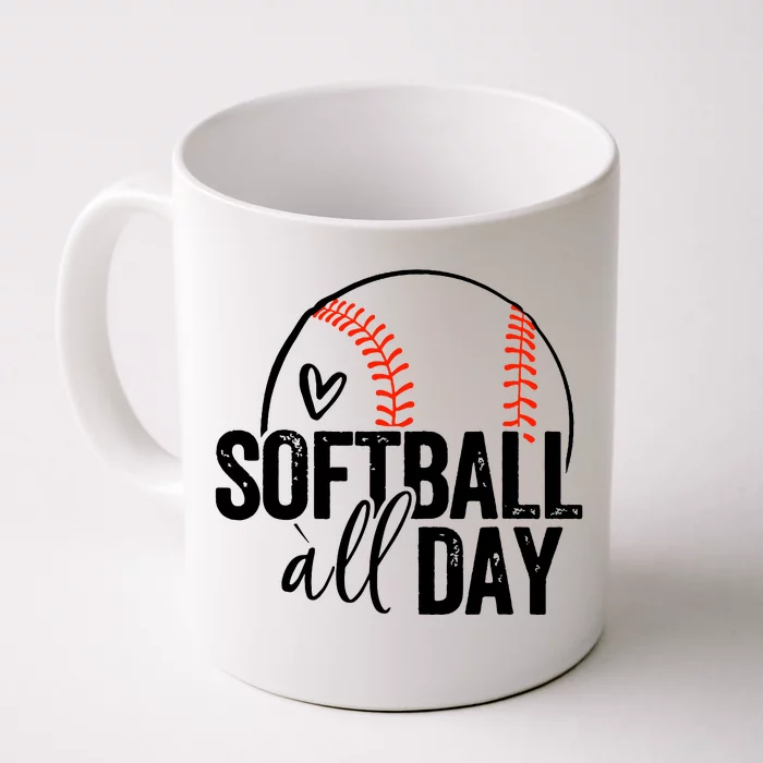 Softball Player Teen Girl Women Softball Lover Front & Back Coffee Mug