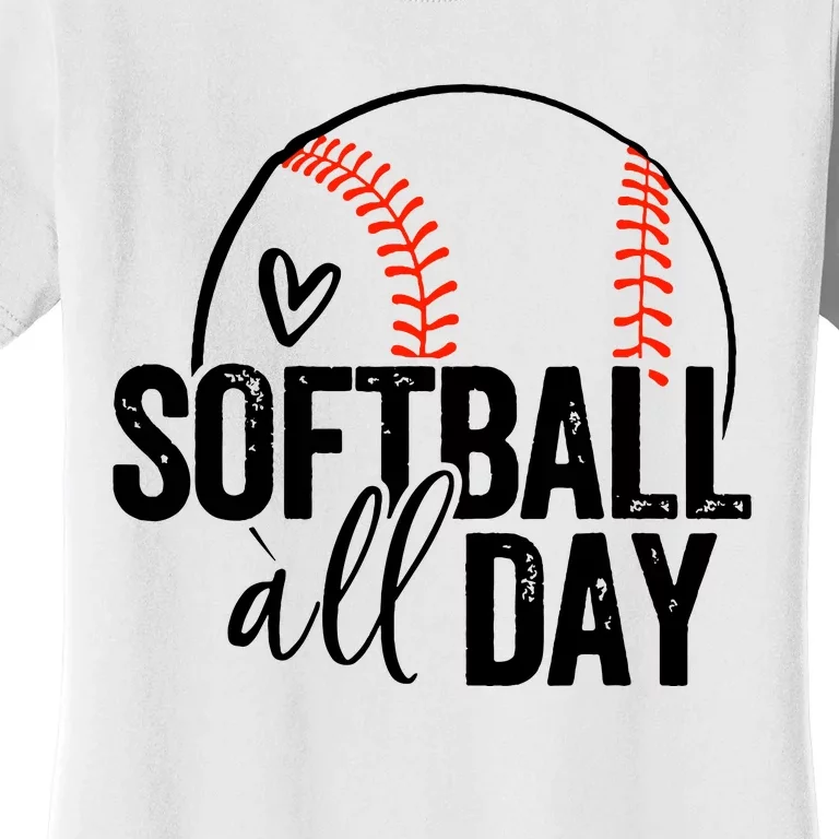 Softball Player Teen Girl Women Softball Lover Women's T-Shirt