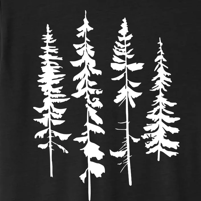 Skinny Pine Trees Pine Tree Graphic For Nature Lover ChromaSoft Performance T-Shirt