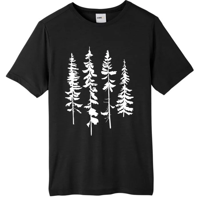 Skinny Pine Trees Pine Tree Graphic For Nature Lover ChromaSoft Performance T-Shirt