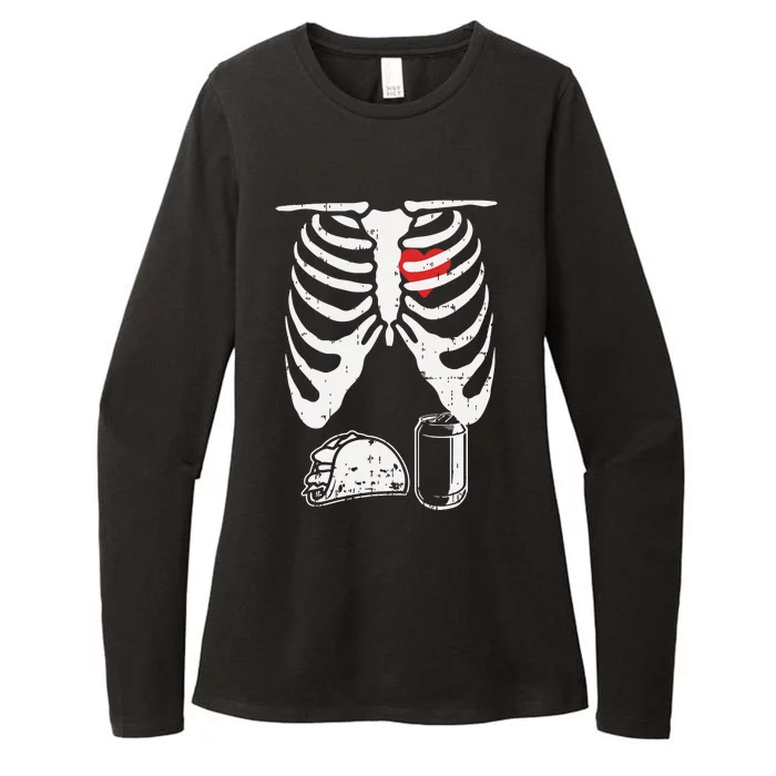 Skeleton Pregnancy Taco Beer Xray Halloween Soon Dad. Womens CVC Long Sleeve Shirt