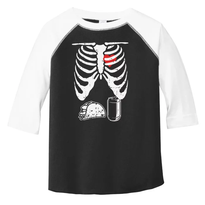 Skeleton Pregnancy Taco Beer Xray Halloween Soon Dad. Toddler Fine Jersey T-Shirt