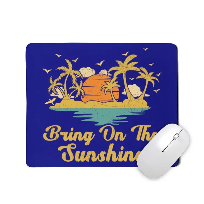 Sunset Palm Tree Beach Vacation Bring On The Sunshine Summer Gift Mousepad