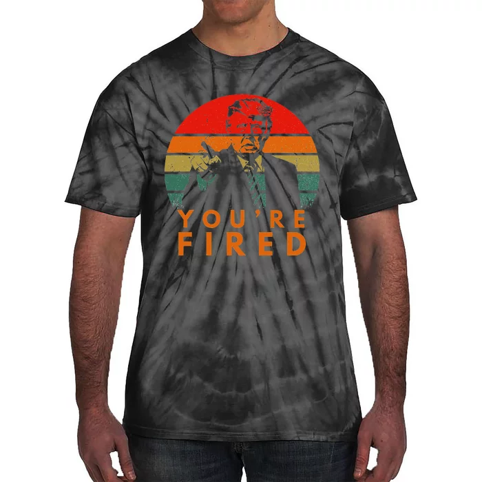 Sunset President Trump Victory 2024 Biden YouRe Fired Tie-Dye T-Shirt