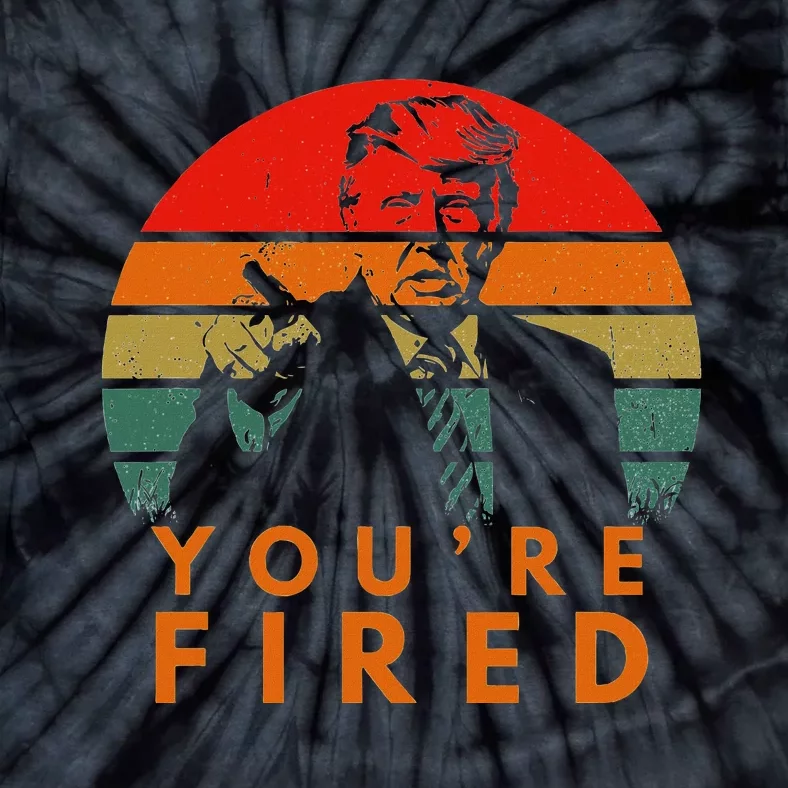 Sunset President Trump Victory 2024 Biden YouRe Fired Tie-Dye T-Shirt