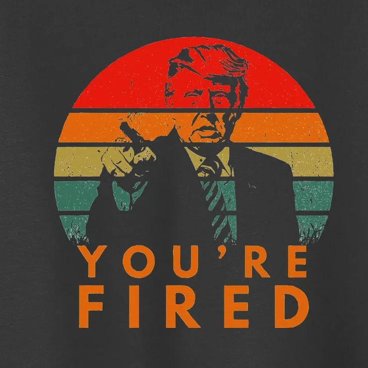 Sunset President Trump Victory 2024 Biden YouRe Fired Toddler T-Shirt