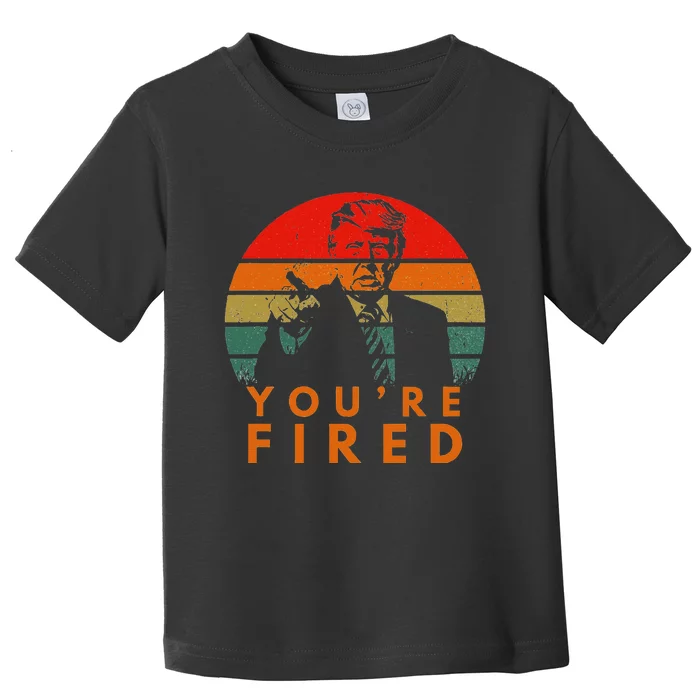 Sunset President Trump Victory 2024 Biden YouRe Fired Toddler T-Shirt