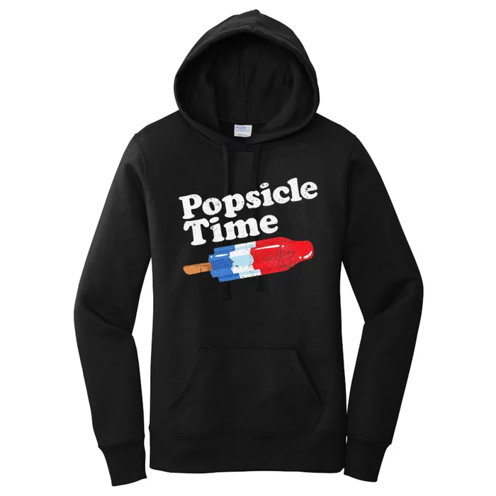 Summer Popsicle Time Funny Bomb Retro 80s Pop Vacation Gift Women's Pullover Hoodie