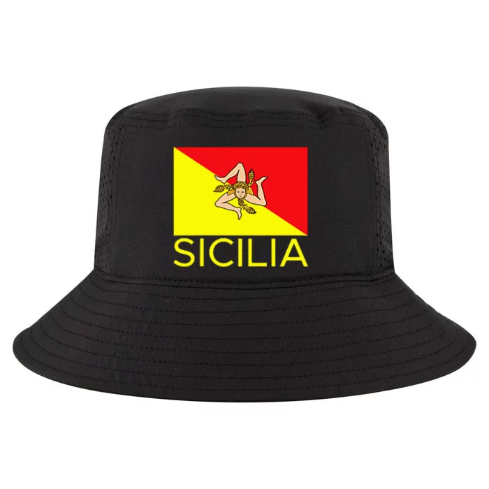 Sicilia Pallermo Triskelion Flag Cool Comfort Performance Bucket Hat