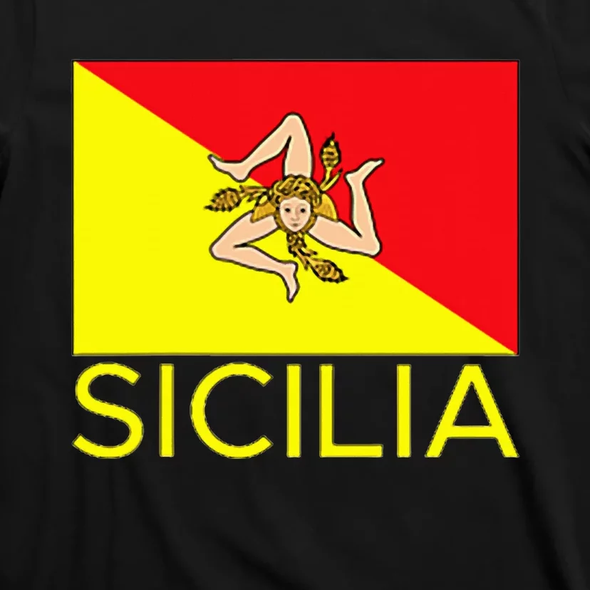 Sicilia Pallermo Triskelion Flag T-Shirt