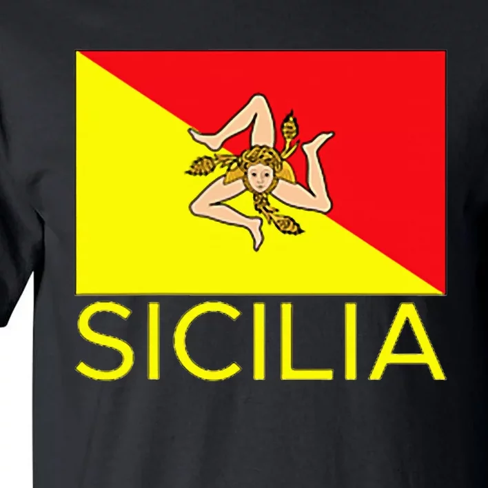 Sicilia Pallermo Triskelion Flag Tall T-Shirt