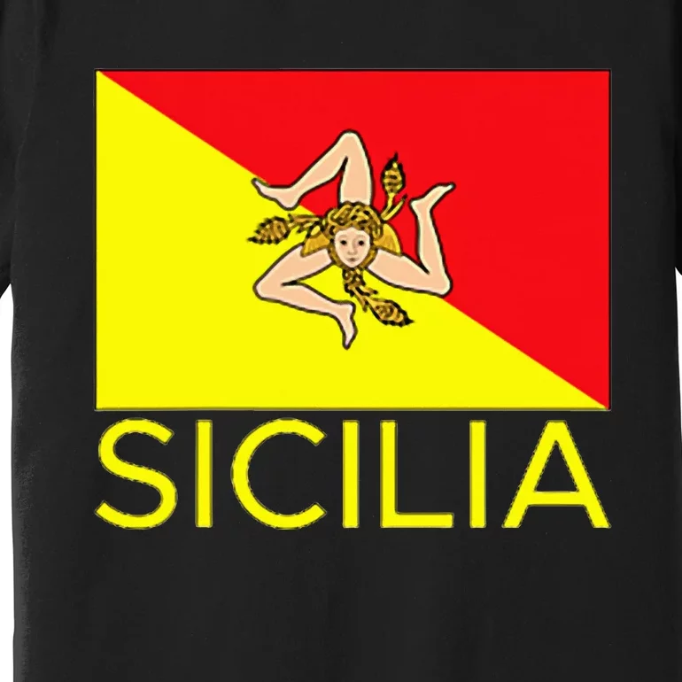 Sicilia Pallermo Triskelion Flag Premium T-Shirt