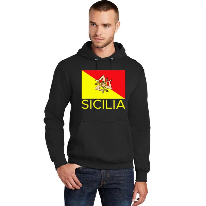 Sicilia Pallermo Triskelion Flag Tall Hoodie