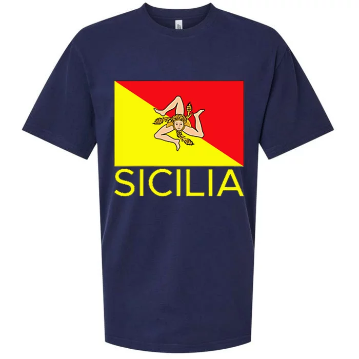 Sicilia Pallermo Triskelion Flag Sueded Cloud Jersey T-Shirt