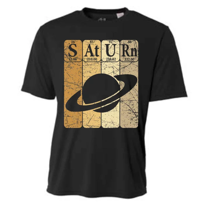 Saturn Periodic Table Elements Saturn Planet Space Nerd Cooling Performance Crew T-Shirt