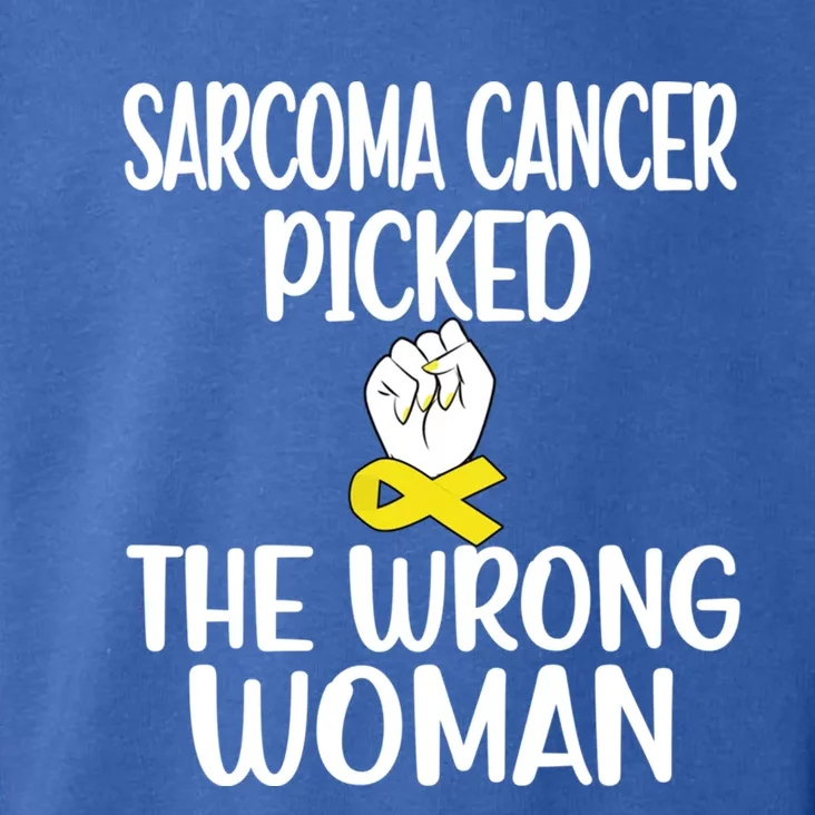 Sarcoma Picked The Wrong Sarcoma Cancer Survivor Cute Gift Toddler Hoodie